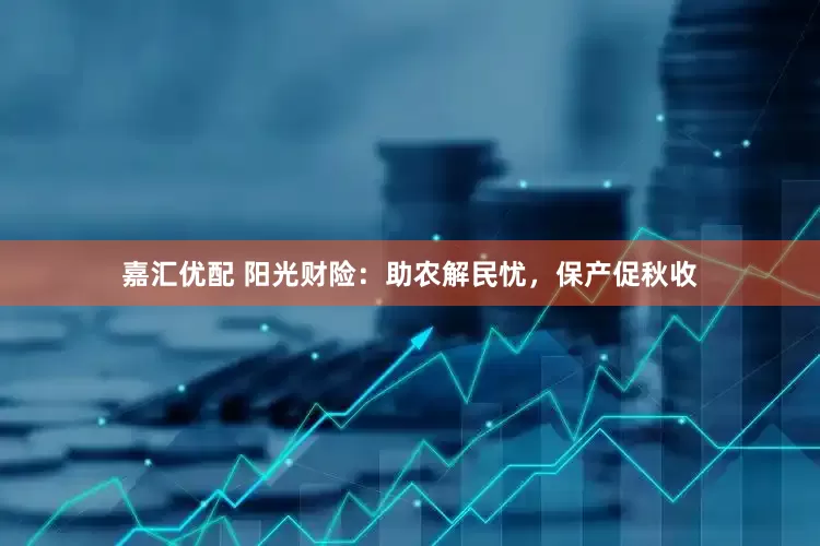 嘉汇优配 阳光财险：助农解民忧，保产促秋收